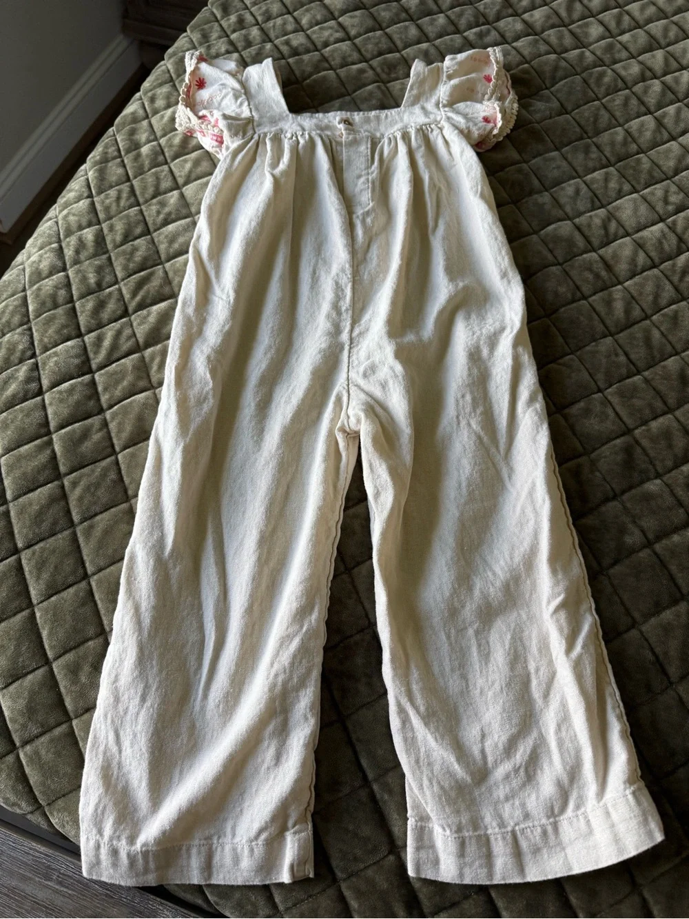 Girls Light Pink Seersucker Pajama Set —